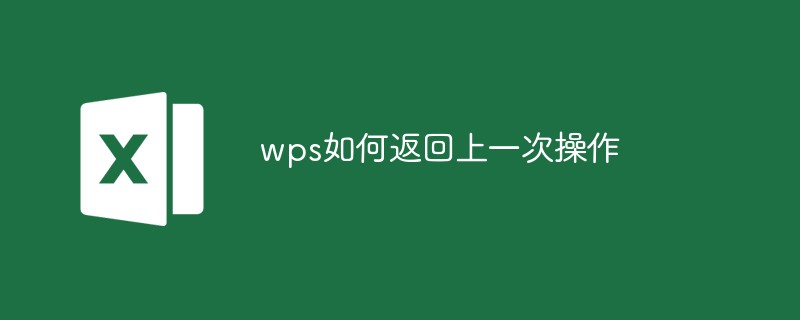 wps如何返回上一次操作