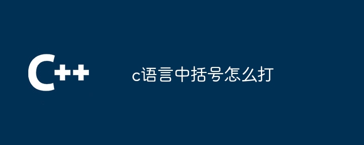 c语言中括号怎么打