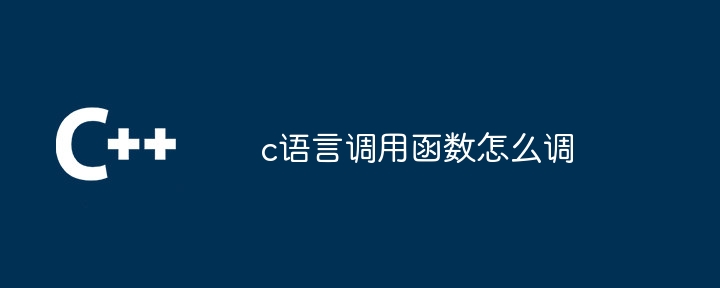 c语言调用函数怎么调