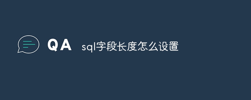 sql字段长度怎么设置