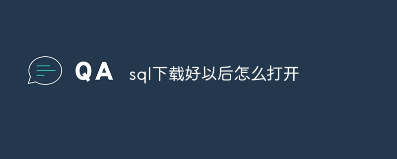 sql下载好以后怎么打开