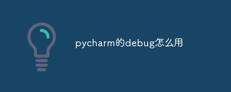 pycharm的debug怎么用