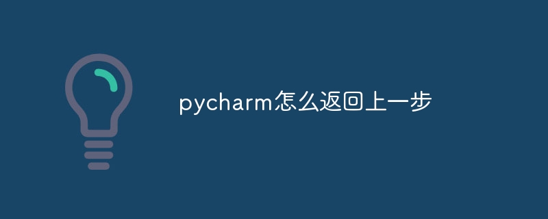 pycharm怎么返回上一步