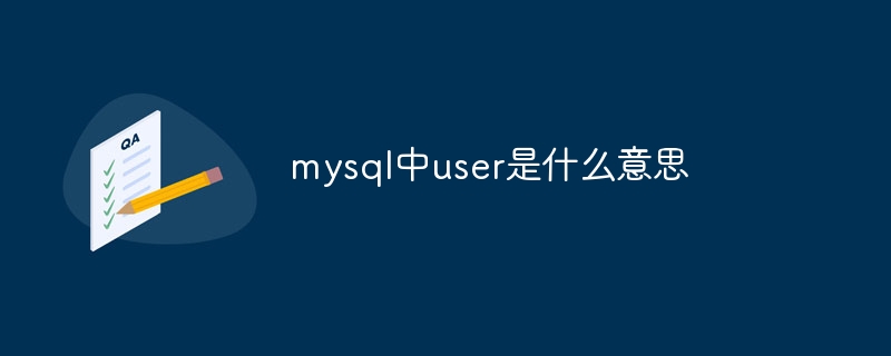 mysql中user是什么意思