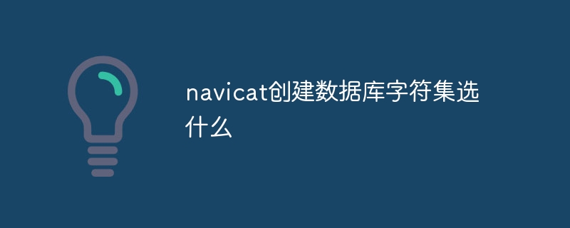 navicat创建数据库字符集选什么