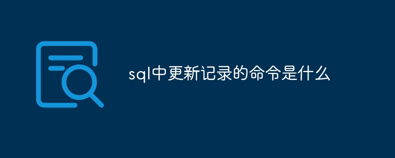 sql中更新记录的命令是什么