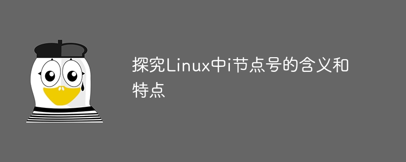 探究Linux中i节点号的含义和特点