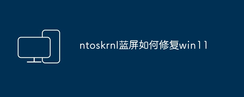 ntoskrnl蓝屏如何修复win11