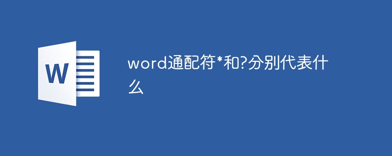 word通配符*和?分别代表什么