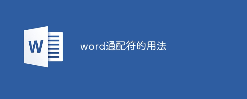 word通配符的用法