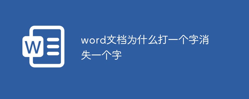 word文档为什么打一个字消失一个字