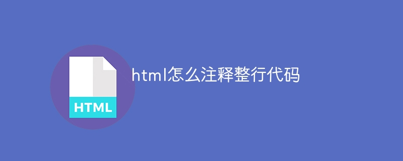 html怎么注释整行代码