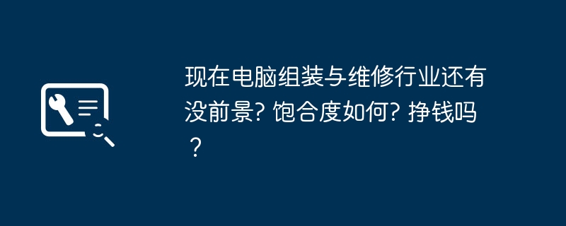 现在电脑组装与维修行业还有没前景? 饱合度如何? 挣钱吗？