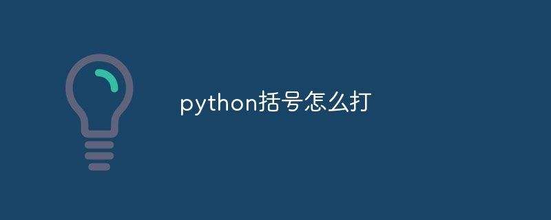 python括号怎么打