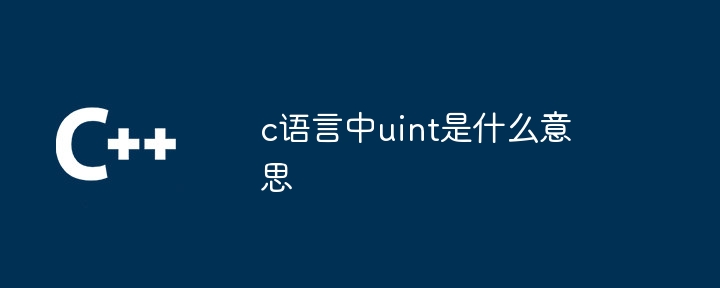 c语言中uint是什么意思