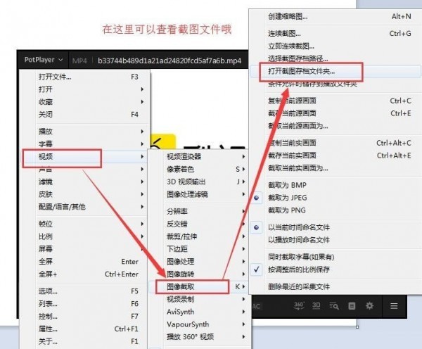 PotPlayer视频截图的方法与步骤