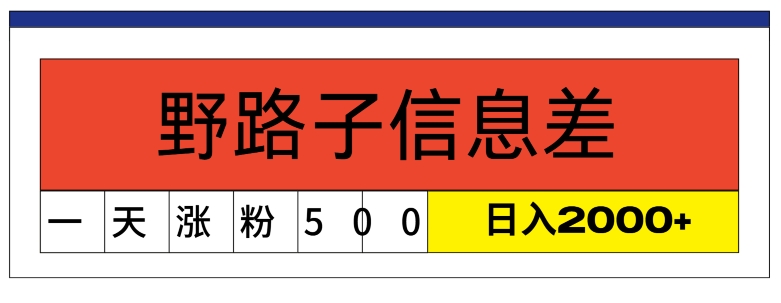 最新《1000个野路子信息差》新玩法，文字视频，单个作品暴粉5000+，小白轻松上手（息差,路子,上手,轻松,文字....）