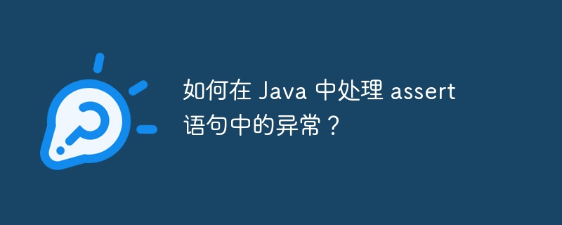 如何在 Java 中处理 assert 语句中的异常？（语句.异常.如何在.assert.Java...）