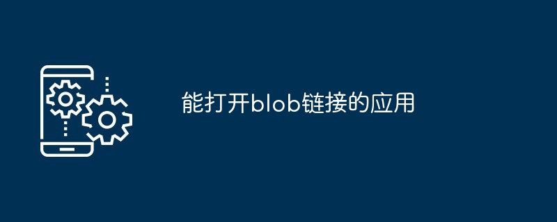 能打开blob链接的应用