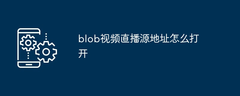 blob视频直播源地址怎么打开