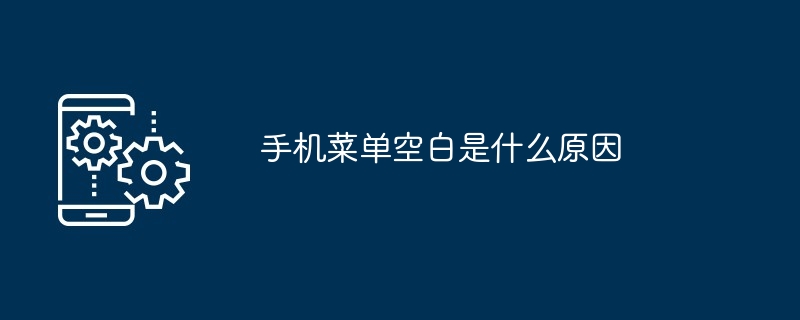 手机菜单空白是什么原因（菜单.空白.手机...）