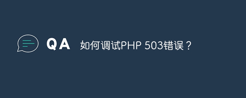 如何调试PHP 503错误？（调试.错误.PHP...）