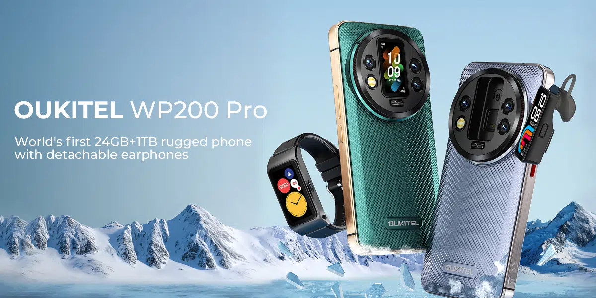 Oukitel 发布多款三防手机：WP200 Pro 内置可拆卸带屏蓝牙耳机，WP100 Titan 内置 33000mAh 电池