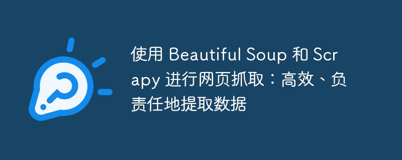 使用 Beautiful Soup 和 Scrapy 进行网页抓取：高效、负责任地提取数据（高效.抓取.负责任.提取.网页...）