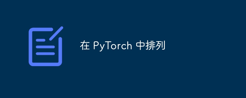 在 PyTorch 中排列（排列.PyTorch...）