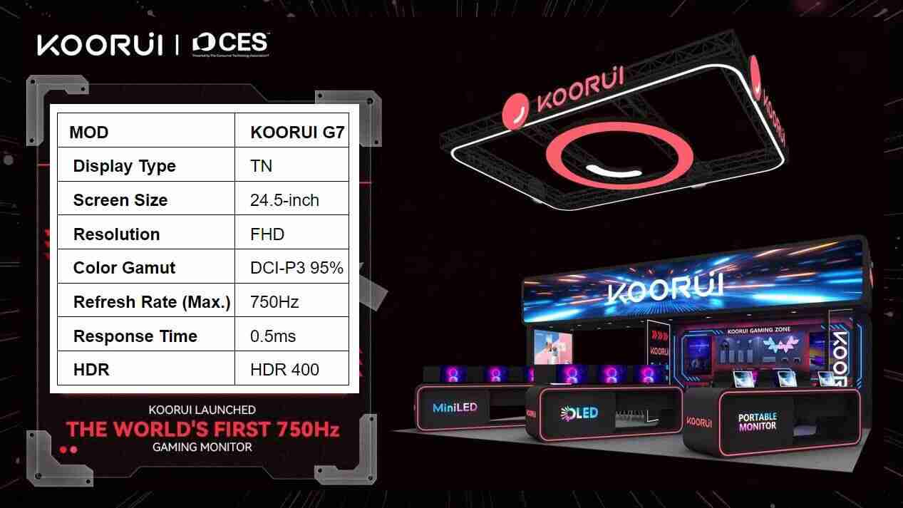 科睿将发全球首款 750Hz 消费级显示器：24.5 英寸、DCI-P3 95% 色域，突破刷新率极限（刷新率.首款.显示器.极限.突破.....）