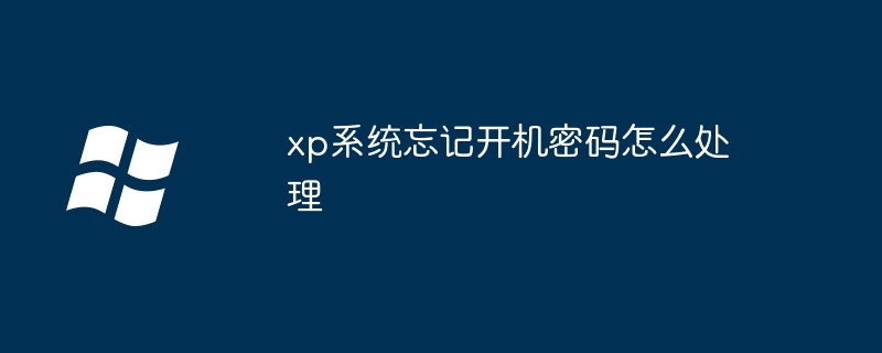 xp系统忘记开机密码怎么处理（怎么处理.开机.忘记.密码.系统...........）