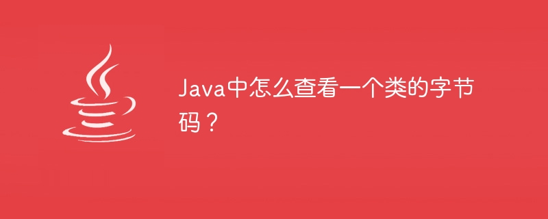 Java中怎么查看一个类的字节码？