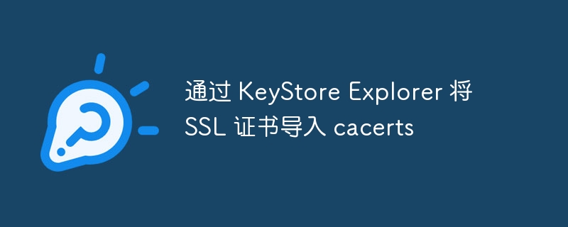 通过 KeyStore Explorer 将 SSL 证书导入 cacerts