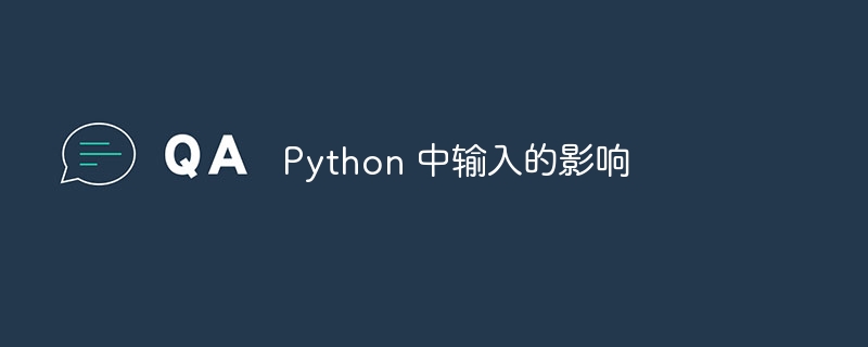 Python 中输入的影响