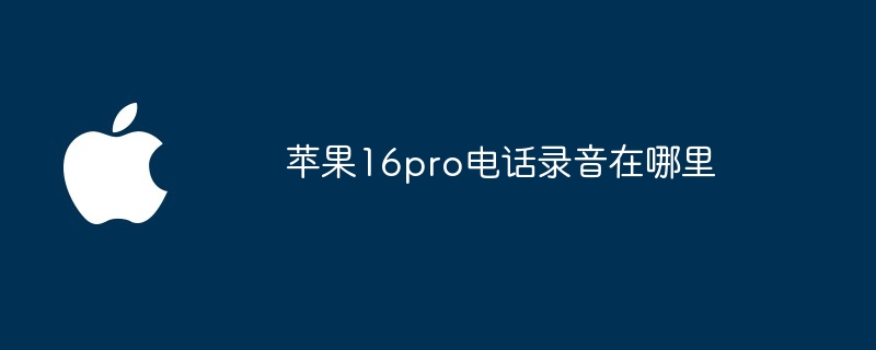 苹果16pro电话录音在哪里（电话录音.苹果.pro）