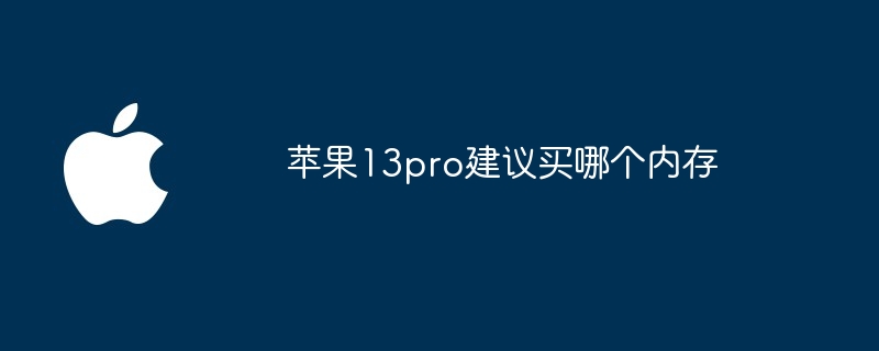 苹果13pro建议买哪个内存（内存.苹果.建议）