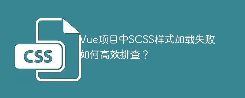 Vue项目中SCSS样式加载失败如何高效排查？