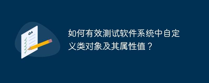 如何有效测试软件系统中自定义类对象及其属性值？