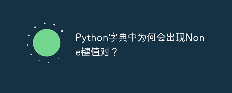 Python字典中为何会出现None键值对？