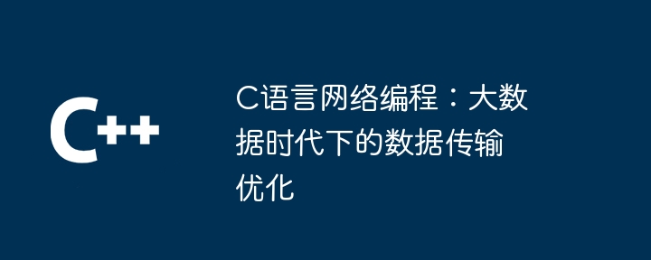 C语言网络编程：大数据时代下的数据传输优化